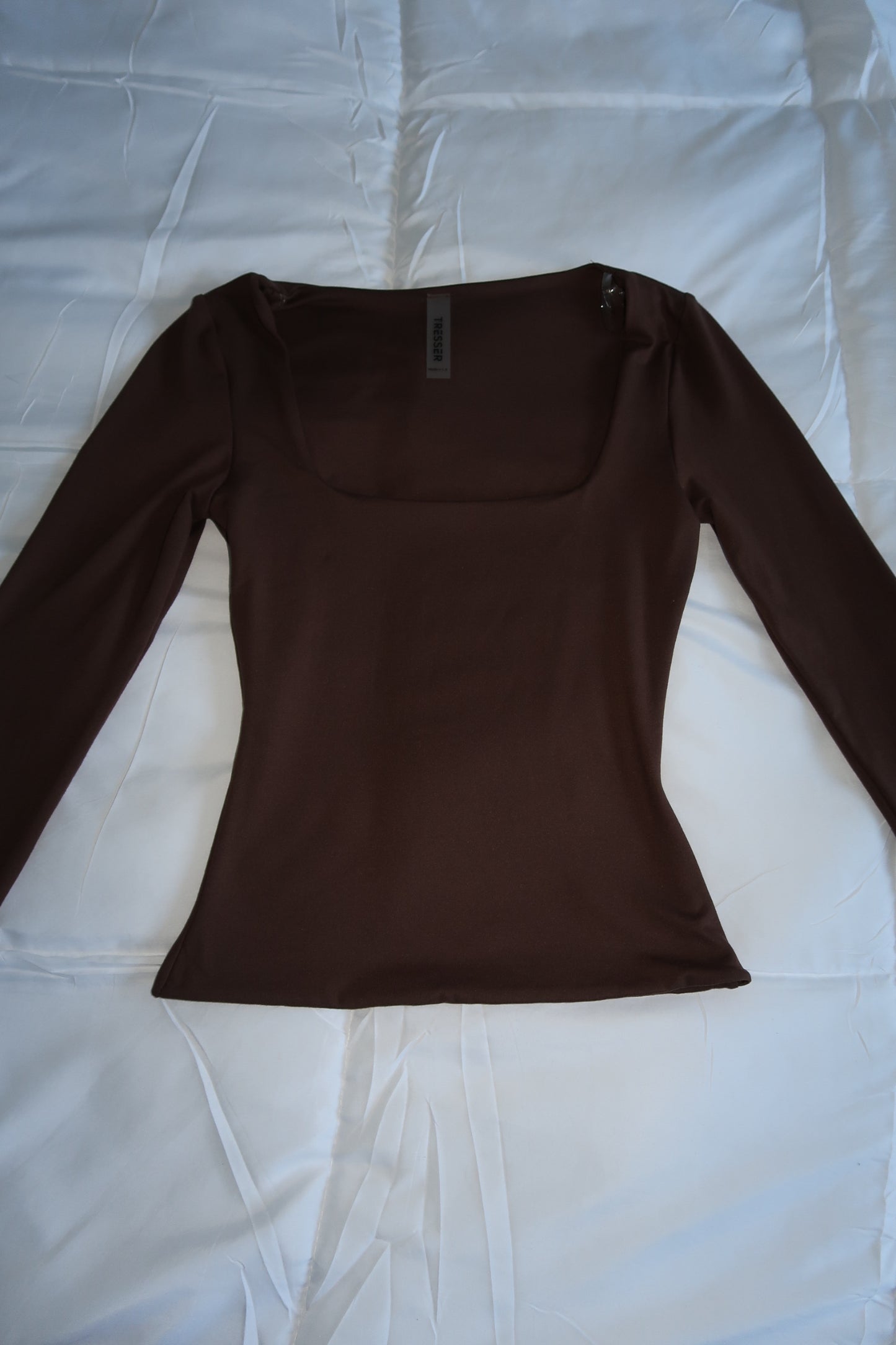 Butter Soft Square Neck Long Sleeve (Brown)